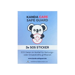 Kanda SafeGuard, Notfall-QR-Sticker-Set (3 St�ck)